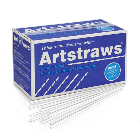 ARTSTRAWS Paper Tubes, Thick, White, 6mm, PK900 PAC9031